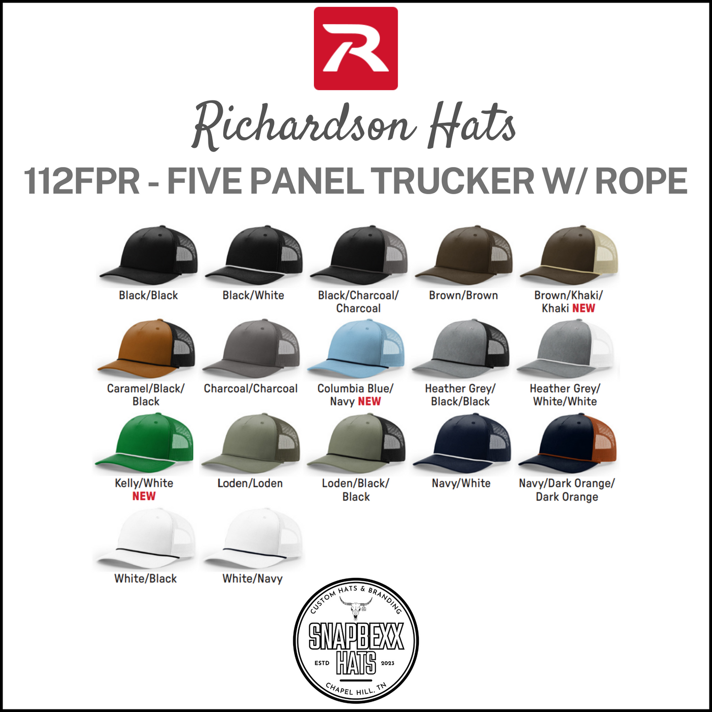 Richardson 112FPR - Five Pattern w/ Rope