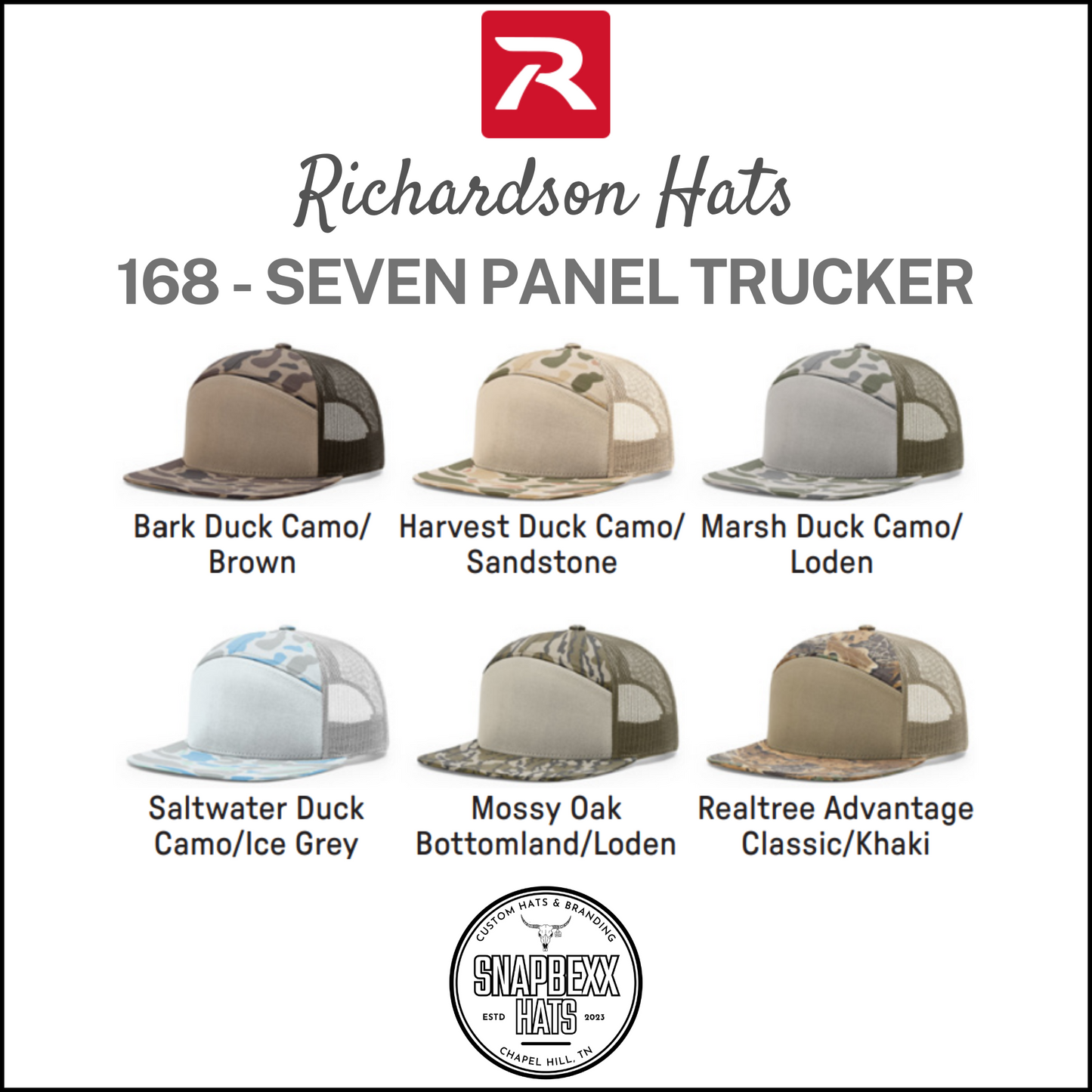 Richardson 168 - Seven Panel Trucker