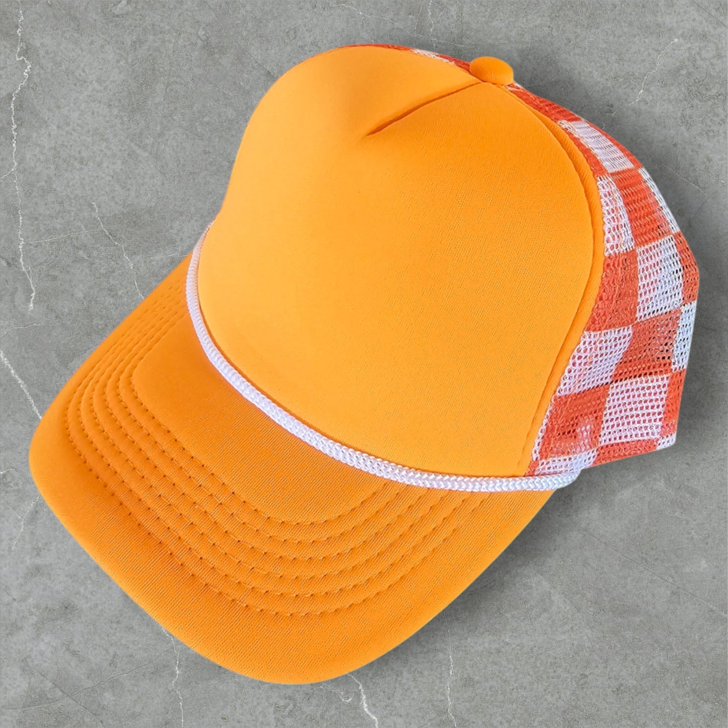 Trucker with Checker Mesh