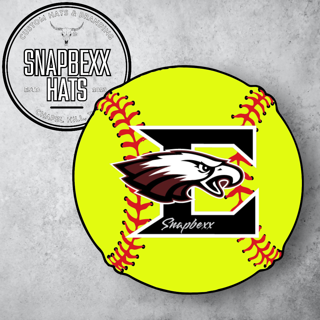 Hit Hard Look Good (Softball Logo)