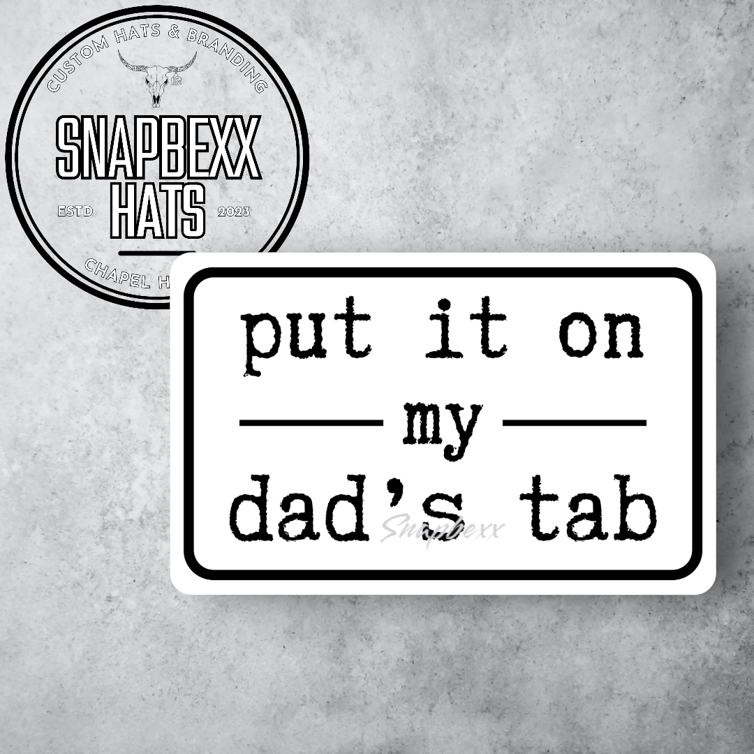Put It On His Tab
