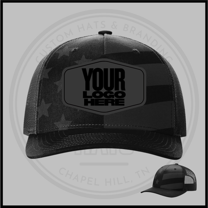 Patriotic Black Tonal Hat