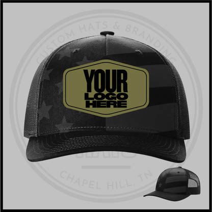 Patriotic Black Tonal Hat