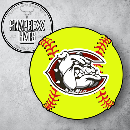 Hit Hard Look Good (Softball Logo)