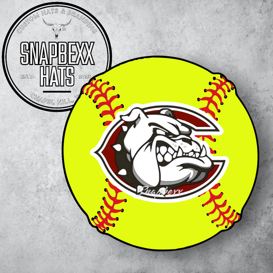 Hit Hard Look Good (Softball Logo)