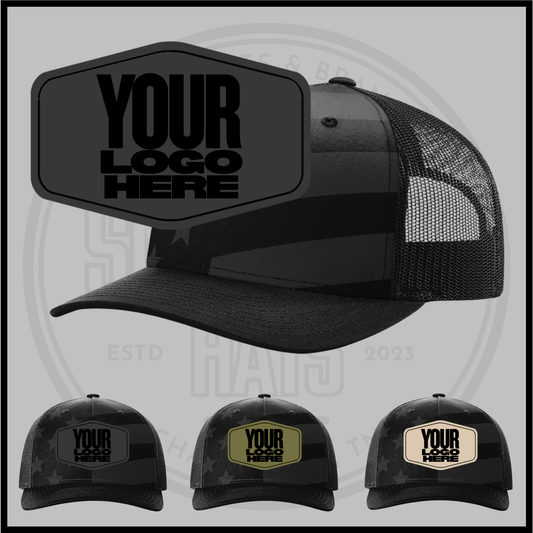 Patriotic Black Tonal Hat