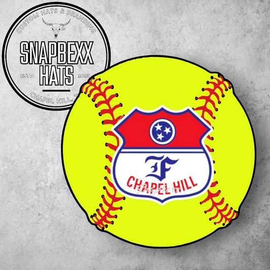 Hit Hard Look Good (Softball Logo)
