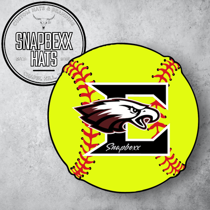 Hit Hard Look Good (Softball Logo)