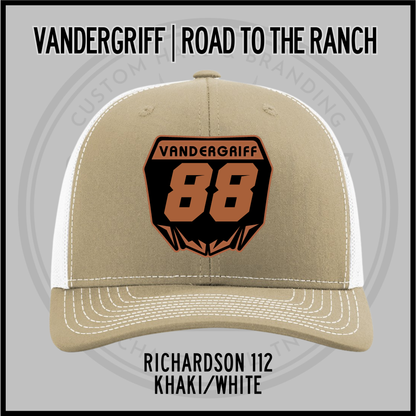 Vandergriff Richardson 112 snapback cap, khaki/white with embroidered 88 front patch