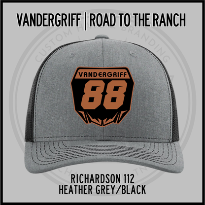 Vandergriff Richardson 112 snapback cap, heather grey/black with embroidered 88 front patch