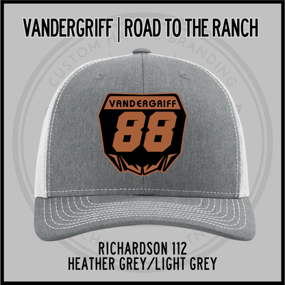 Vandergriff Richardson 112 snapback cap, heather grey/light grey with embroidered 88 front patch