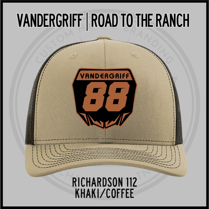 Vandergriff Richardson 112 snapback cap, khaki/coffee with embroidered 88 front patch